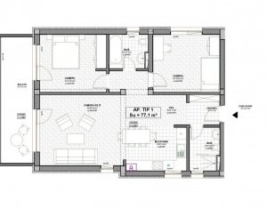 Appartement 3 chambres à vendre dans Cluj-napoca, zone Manastur