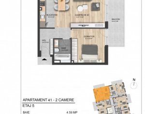 Appartement 2 chambres à vendre dans Cluj-napoca, zone Marasti