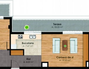 Appartement 2 chambres à vendre dans Cluj-napoca, zone Centru