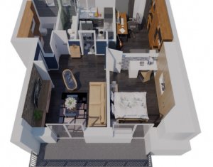 , 61m2 dans Cluj-napoca, zone Apahida