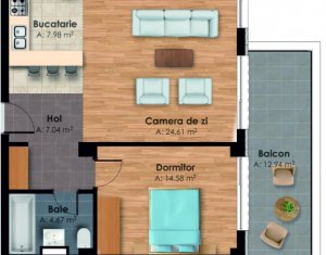 , 58.88m2 dans Cluj-napoca, zone Gara
