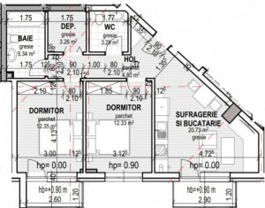 Appartement 3 chambres à vendre dans Cluj-napoca, zone Dambul Rotund