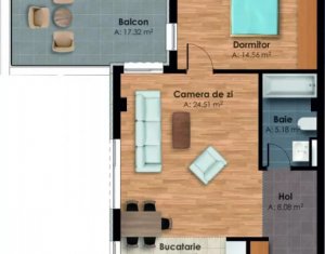 Appartement 2 chambres à vendre dans Cluj-napoca, zone Centru