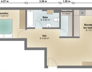 Appartement 2 chambres à vendre dans Floresti