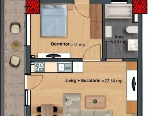 Appartement 2 chambres à vendre dans Cluj-napoca, zone Marasti
