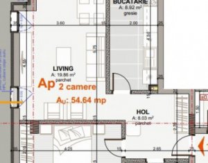 Appartement 2 chambres à vendre dans Cluj-napoca, zone Borhanci