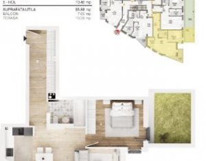 , 55.6m2 dans Cluj-napoca, zone Gheorgheni