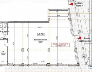 Espace Commercial à vendre, 148m2 dans Cluj-napoca, zone Marasti