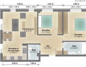 , 76m2 dans Floresti