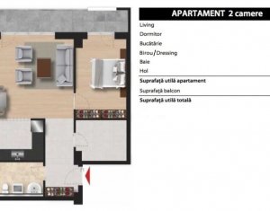 Appartement 2 chambres à vendre dans Cluj-napoca, zone Sopor