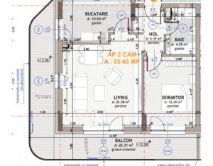 , 55.46m2 dans Floresti
