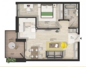 Appartement 2 chambres à vendre dans Cluj-napoca, zone Marasti