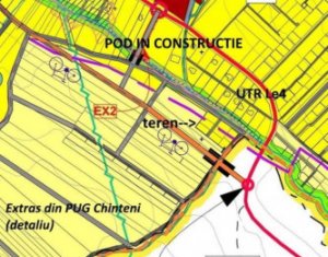 Teren intravilan, 492 mp, zona intrare - Chinteni