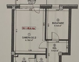 Appartement 1 chambres à vendre dans Floresti