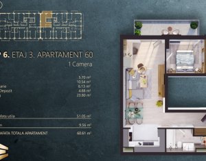 Appartement 2 chambres à vendre dans Cluj-napoca, zone Marasti