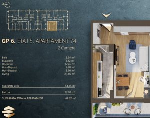 Appartement 2 chambres à vendre dans Cluj-napoca, zone Marasti