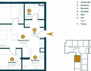 Appartement 3 chambres à vendre dans Cluj-napoca, zone Intre Lacuri