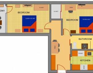 Appartement 2 chambres à louer dans Cluj-napoca, zone Centru