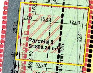 Teren 800mp pt casa individuala, PUZ și HCL colonia Sopor