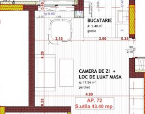 Appartement 2 chambres à vendre dans Floresti