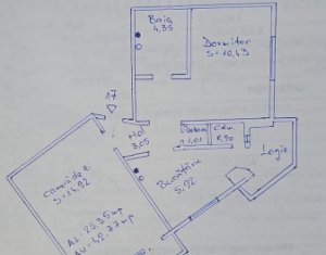 Appartement 2 chambres à vendre dans Cluj-napoca, zone Manastur