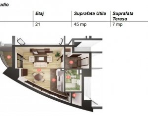 , 45m2 dans Cluj-napoca, zone Manastur