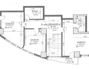 Penthouse semifinisat pe doua niveluri, 200mp, zona Calea Floresti